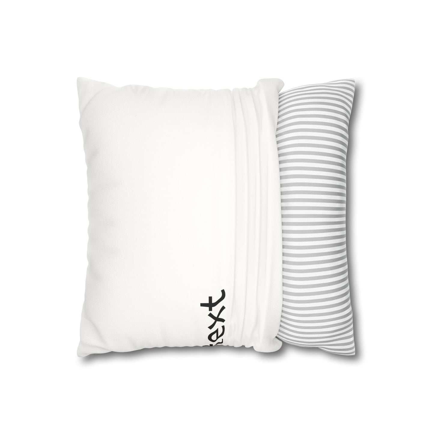 Faux Suede Pillowcase – Minimal 'Enter' Accent Decorative Cushion Cover