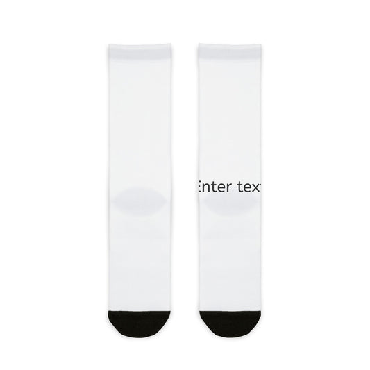 Custom Sublimation Crew Socks - Personalized Text Athletic Socks