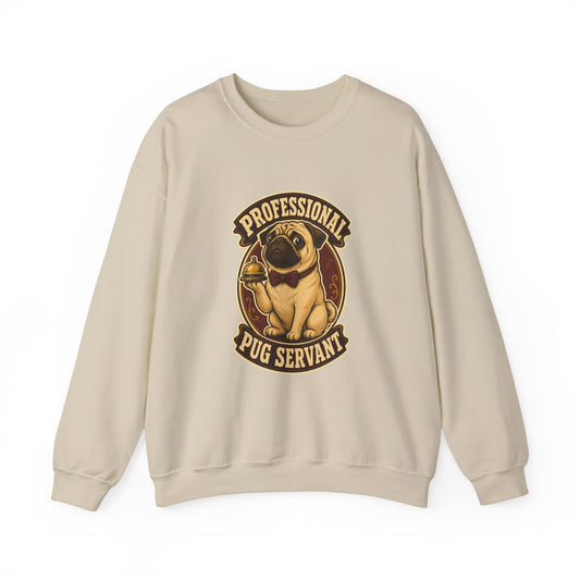 Professional Pug Servant Vintage Crewneck Sweatshirt