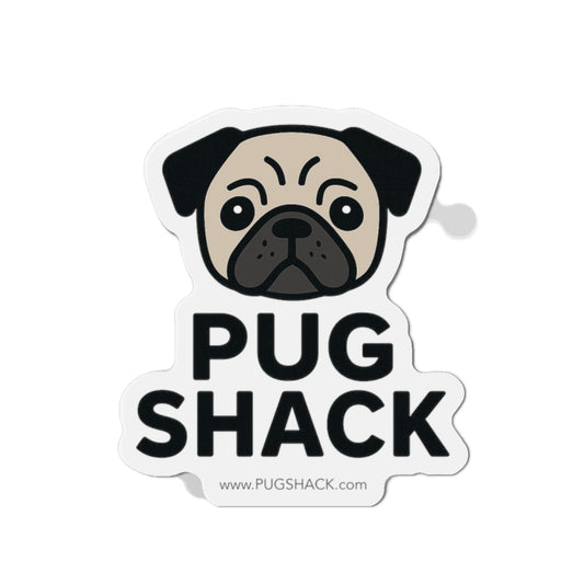 Pug Shack Die-Cut Magnet – Cute Pug Face Fridge Sticker