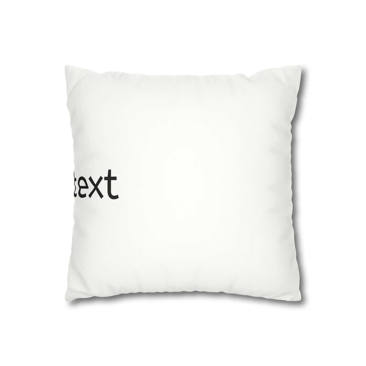 Faux Suede Pillowcase – Minimal 'Enter' Accent Decorative Cushion Cover